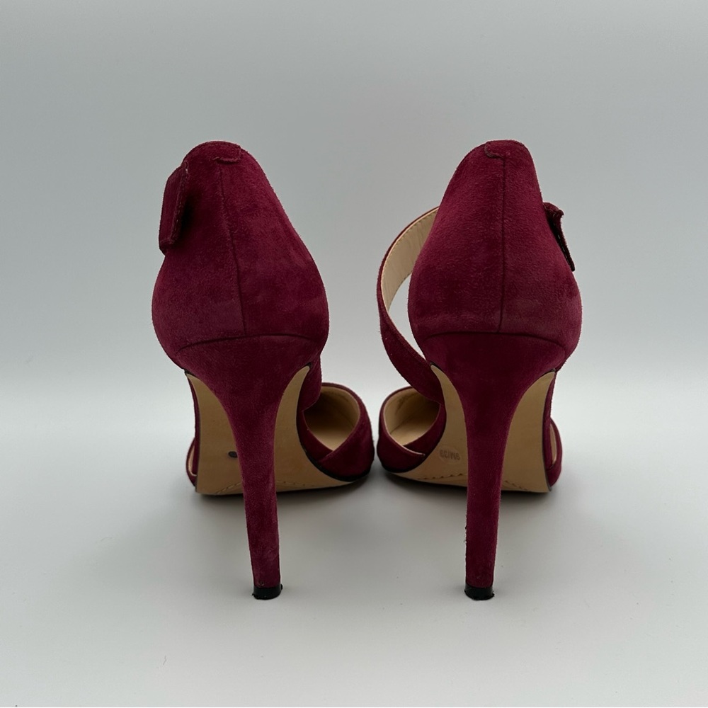 Vincent Camuto VC-Charlotte Women’s Size 9 US Red Suede Ankle-Strap Heels Shoes - Picture 4 of 11